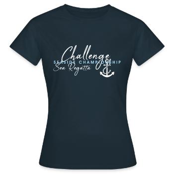 Sea Regatta - Frauen T-Shirt - Navy - Vorne - AI Model Female 172 dark (172cm)