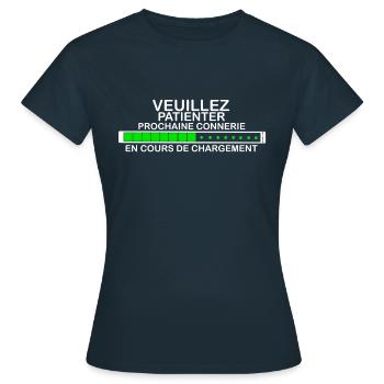 connerie en cours - T-shirt Femme - marine - Devant - AI Model Female 172 dark (172cm)