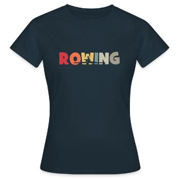 Rowing - Rowing - Rower - Rower - Aviron - Women's T-Shirt - navy - Front - AI Model Female 172 dark (172cm)