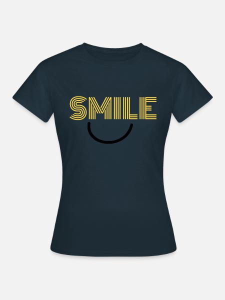 SMILE - Frauen T-Shirt - Navy