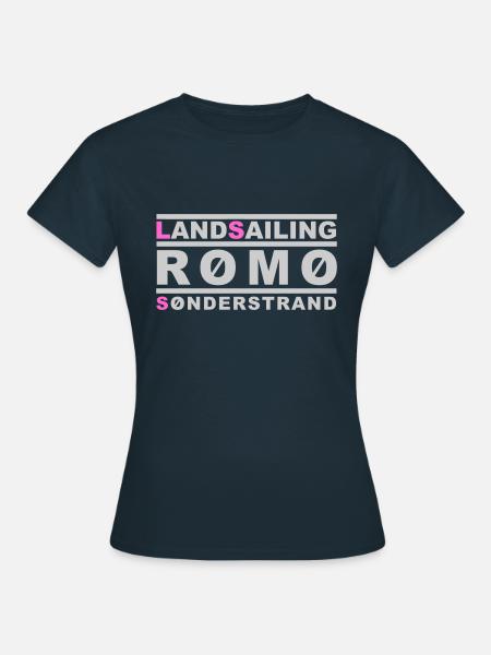 Landsailing Rømø Sønderstrand - Frauen T-Shirt - Navy