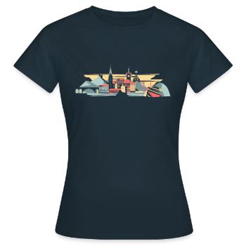 Votre maillot de bain - T-shirt Femme - marine - Devant - AI Model Female 172 dark (172cm)