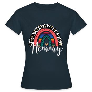 Regenbogen-Mama - Frauen T-Shirt - Navy - Vorne - AI Model Female 172 dark (172cm)