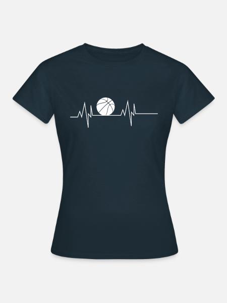 Basketbal Hartslag - Vrouwen T-shirt - navy