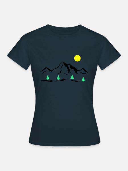 Berge - Frauen T-Shirt - Navy