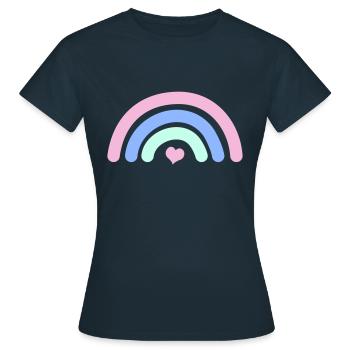 Arc-en-ciel - T-shirt Femme - marine - Devant - AI Model Female 172 dark (172cm)