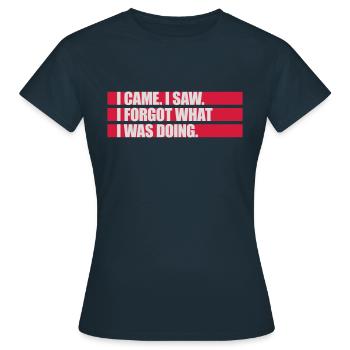 Je suis venu voir oublier - T-shirt Femme - marine - Devant - AI Model Female 172 dark (172cm)