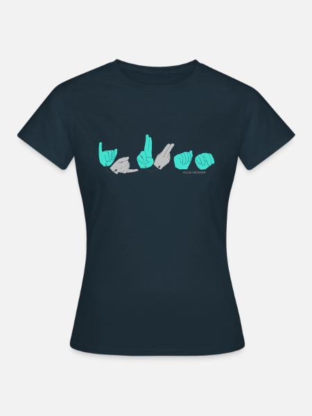 JUAN Türkis - Frauen T-Shirt - Navy