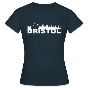 Bristol England capital skyline UK - T-shirt Femme - marine - Devant - AI Model Female 172 dark (172cm)