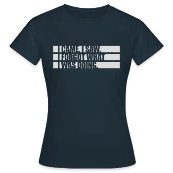 Je suis venu voir oublier - T-shirt Femme - marine - Devant - AI Model Female 172 dark (172cm)
