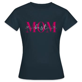 Meilleur cadeau de fête des mères Mother Family Heart - T-shirt Femme - marine - Devant - AI Model Female 172 dark (172cm)