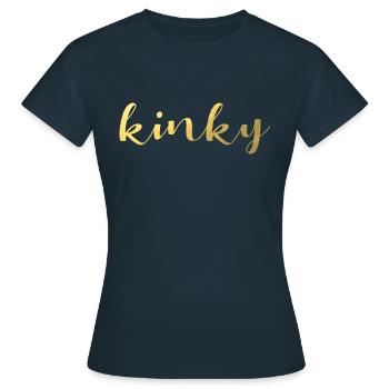 kinky Fetisch BDSM sexpositiv - Frauen T-Shirt - Navy - Vorne - AI Model Female 172 dark (172cm)