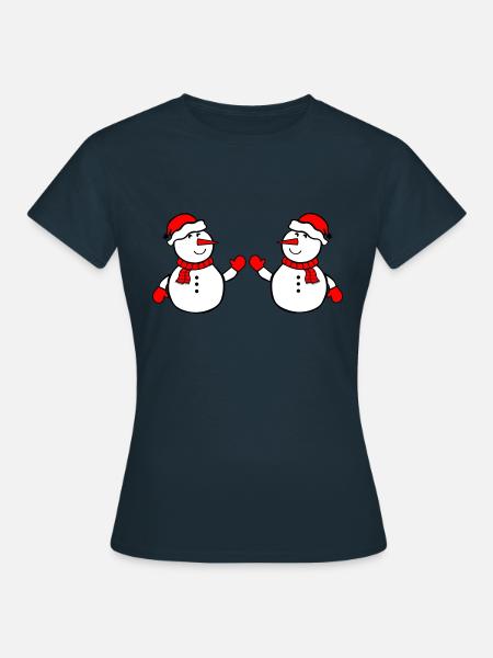 schneemann 2 - Frauen T-Shirt - Navy