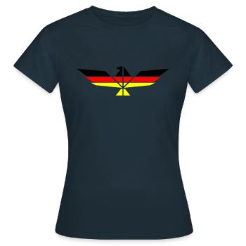 German eagle - Women's T-Shirt - navy - Front - AI Model Female 172 dark (172cm)