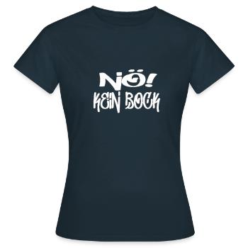 Kein Bock - Frauen T-Shirt - Navy - Vorne - AI Model Female 172 dark (172cm)