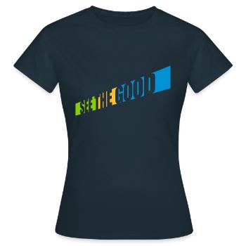 voir la bonne citation - T-shirt Femme - marine - Devant - AI Model Female 172 dark (172cm)