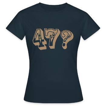 47 - Frauen T-Shirt - Navy - Vorne - AI Model Female 172 dark (172cm)