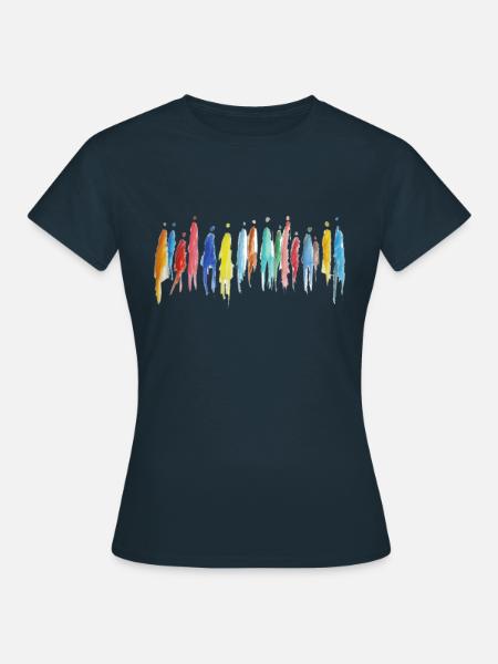 crowd - Menschengruppe - Frauen T-Shirt - Navy