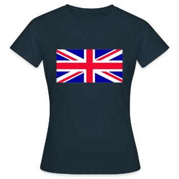 Royaume-Uni - Union Jack - T-shirt Femme - marine - Devant - AI Model Female 172 dark (172cm)