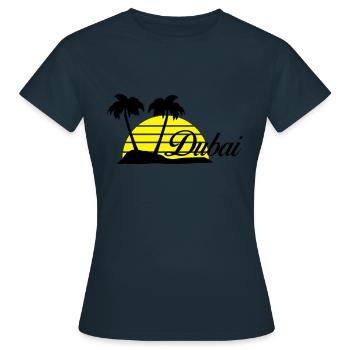 dubai - Frauen T-Shirt - Navy - Vorne - AI Model Female 172 dark (172cm)
