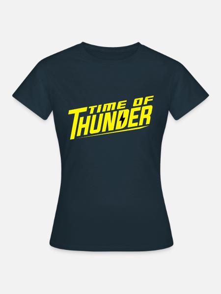 YELLOW POWER - Frauen T-Shirt - Navy
