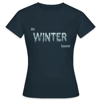 Hiver - T-shirt Femme - marine - Devant - AI Model Female 172 dark (172cm)