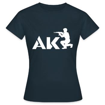 Sturmgewehr AK 3 - Kalaschnikow - Waffen - Frauen T-Shirt - Navy - Vorne - AI Model Female 172 dark (172cm)