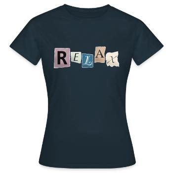Relax – Stay relaxed - Women's T-Shirt - navy - Front - AI Model Female 172 dark (172cm)