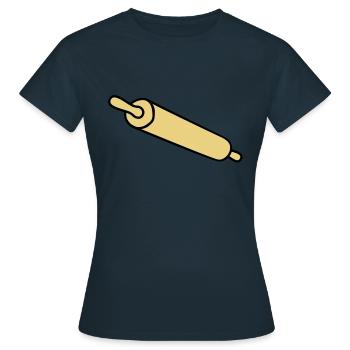 rolling_pin - Frauen T-Shirt - Navy - Vorne - AI Model Female 172 dark (172cm)