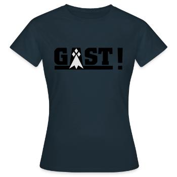 GAST! - Frauen T-Shirt - Navy - Vorne - AI Model Female 172 dark (172cm)
