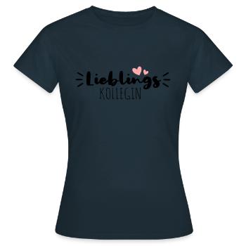 Lieblingskollegin - Frauen T-Shirt - Navy - Vorne - AI Model Female 172 dark (172cm)
