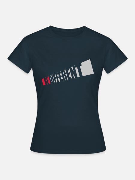 Be different Logo Design - Frauen T-Shirt - Navy