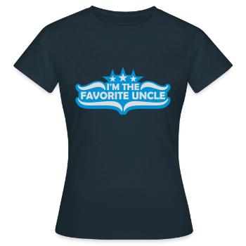 at The Favorite Uncle - Women's T-Shirt - navy - Front - AI Model Female 172 dark (172cm)