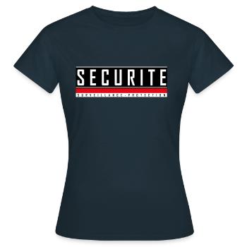flap sécurité privée - T-shirt Femme - marine - Devant - AI Model Female 172 dark (172cm)