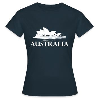 Australien - Opera House / Geschenk - Frauen T-Shirt - Navy - Vorne - AI Model Female 172 dark (172cm)