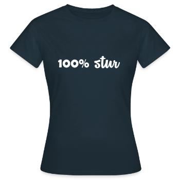 100 Prozent STUR - Frauen T-Shirt - Navy - Vorne - AI Model Female 172 dark (172cm)