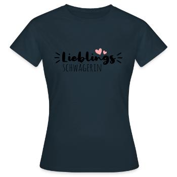 Lieblingsschwägerin - Frauen T-Shirt - Navy - Vorne - AI Model Female 172 dark (172cm)
