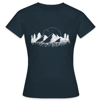Paysage - T-shirt Femme - marine - Devant - AI Model Female 172 dark (172cm)