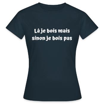 J'ai promis de vous faire rire aujourd'hui - T-shirt Femme - marine - Devant - AI Model Female 172 dark (172cm)