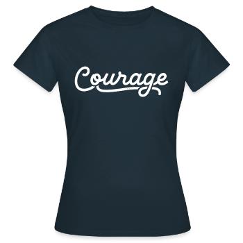 Courage - T-shirt Femme - marine - Devant - AI Model Female 172 dark (172cm)