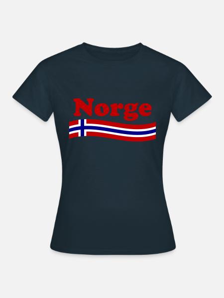 Norwegen Fahne Norge - Frauen T-Shirt - Navy