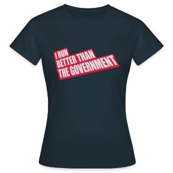 mieux fonctionner que le gouvernement - T-shirt Femme - marine - Devant - AI Model Female 172 dark (172cm)