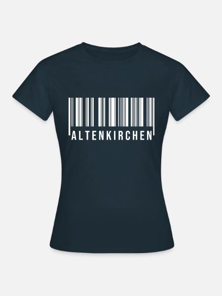 Altenkirchen Strichcode - Frauen T-Shirt - Navy
