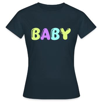 bébé - T-shirt Femme - marine - Devant - AI Model Female 172 dark (172cm)
