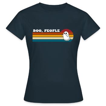 Lustige und beängstigende Buh-Ew-Leute - Frauen T-Shirt - Navy - Vorne - AI Model Female 172 dark (172cm)