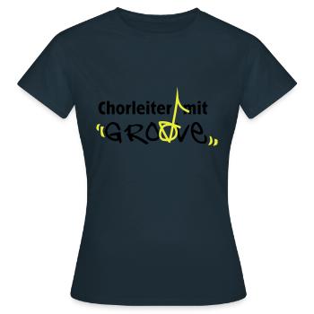 Chorleiter mit GROOVE - Frauen T-Shirt - Navy - Vorne - AI Model Female 172 dark (172cm)
