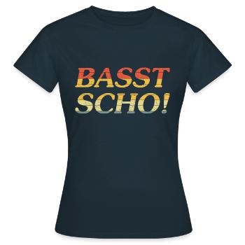 Basst Scho! - Frauen T-Shirt - Navy - Vorne - AI Model Female 172 dark (172cm)