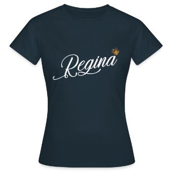 Regina Nom personnalisé pour les femmes, les enfants, les tout-petits - - T-shirt Femme - marine - Devant - AI Model Female 172 dark (172cm)