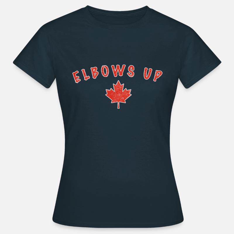 Support Canada – Ellbogen hoch mit Maple Leaf - Frauen T-Shirt - Navy