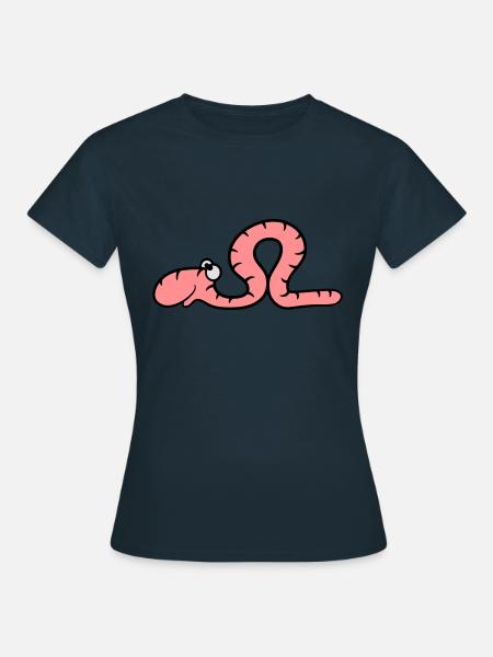 lustiger comic wurm - Frauen T-Shirt - Navy